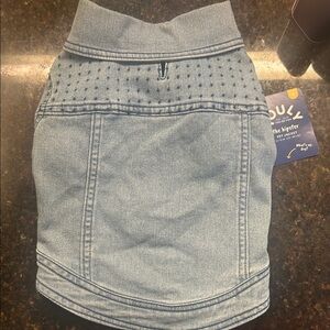 Youly Pet The Hipster Size Small Blue Jean Jacket Dog Coat / Retail $20